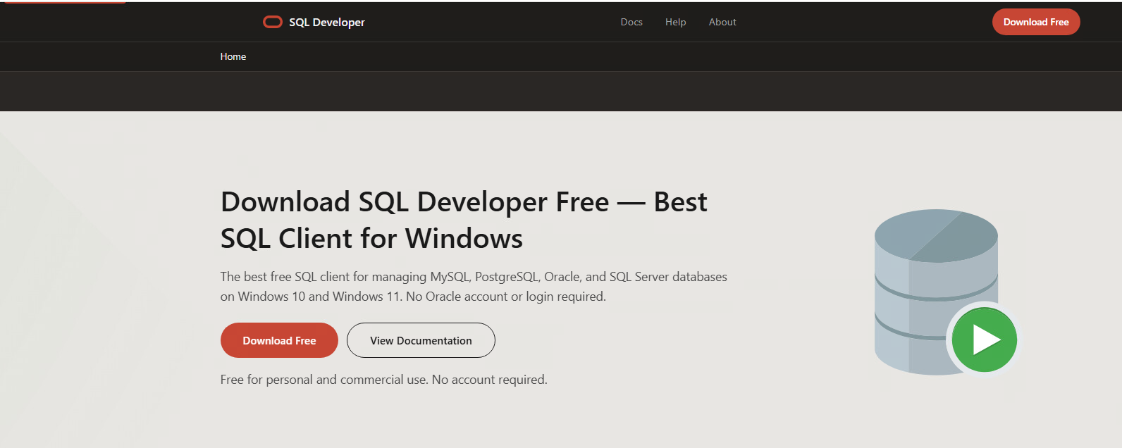 가짜 SQL Developer 다운로드 페이지